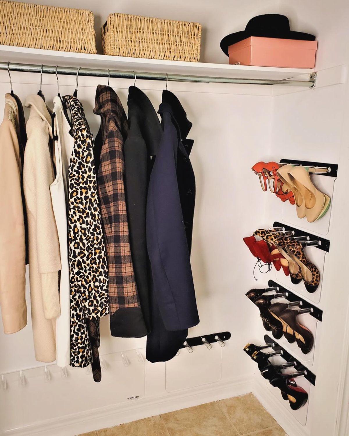 13. Wall Mounted Shoe Organizer