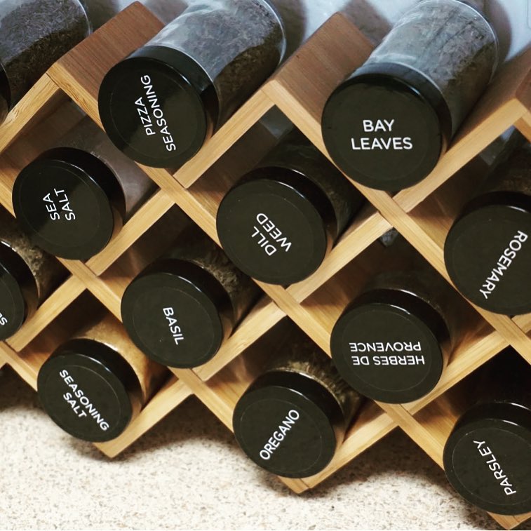 Criss-Cross Bamboo Spice Rack