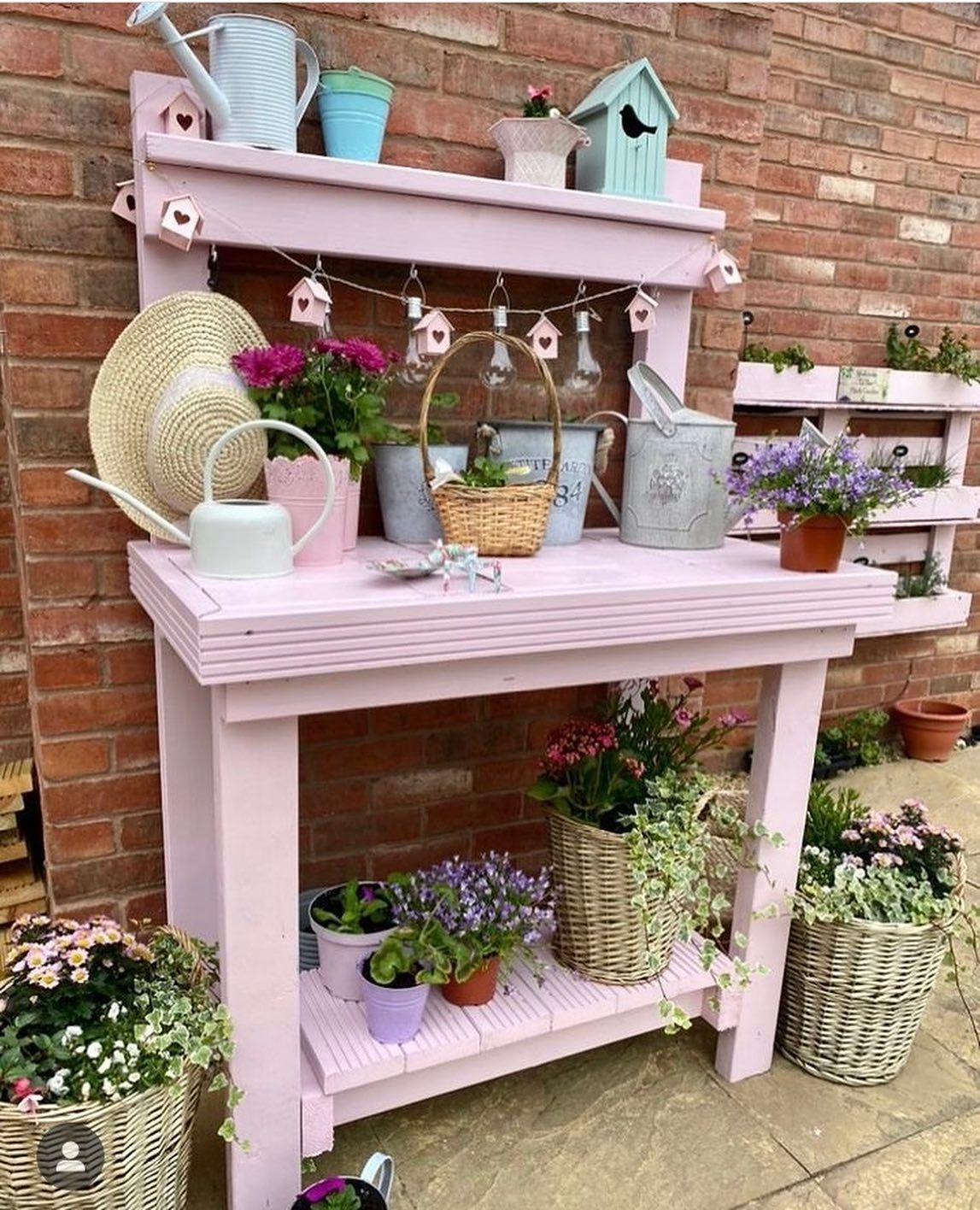 15. Upcycled Leftover Decking Turned Potting Bench