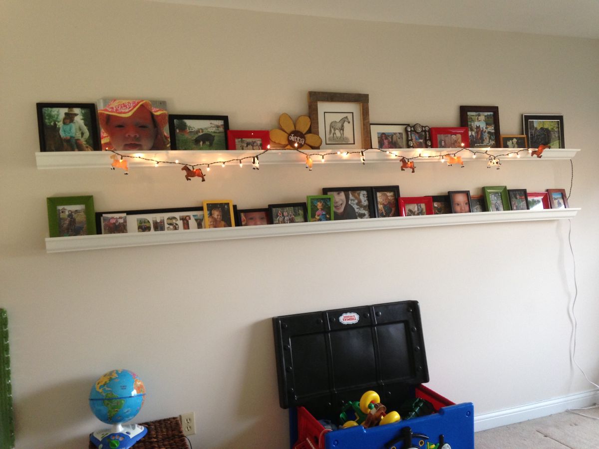 17. Photo Shelves