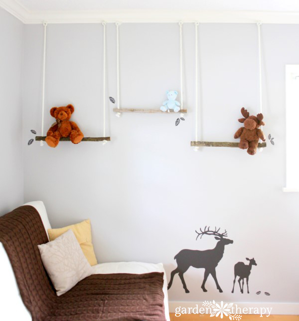 18. Branch Swing Shelves