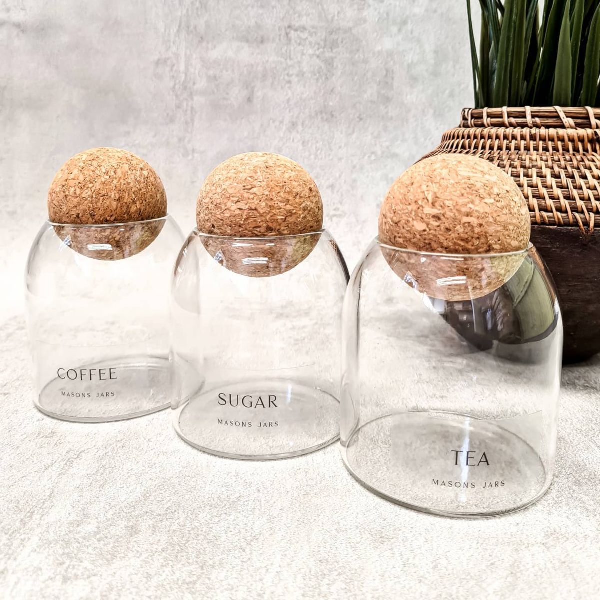 18. Coffee and Tea Mason Jars