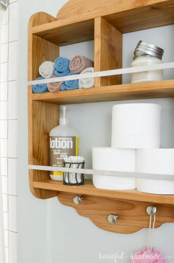 18. DIY Bathroom Storage Shelves
