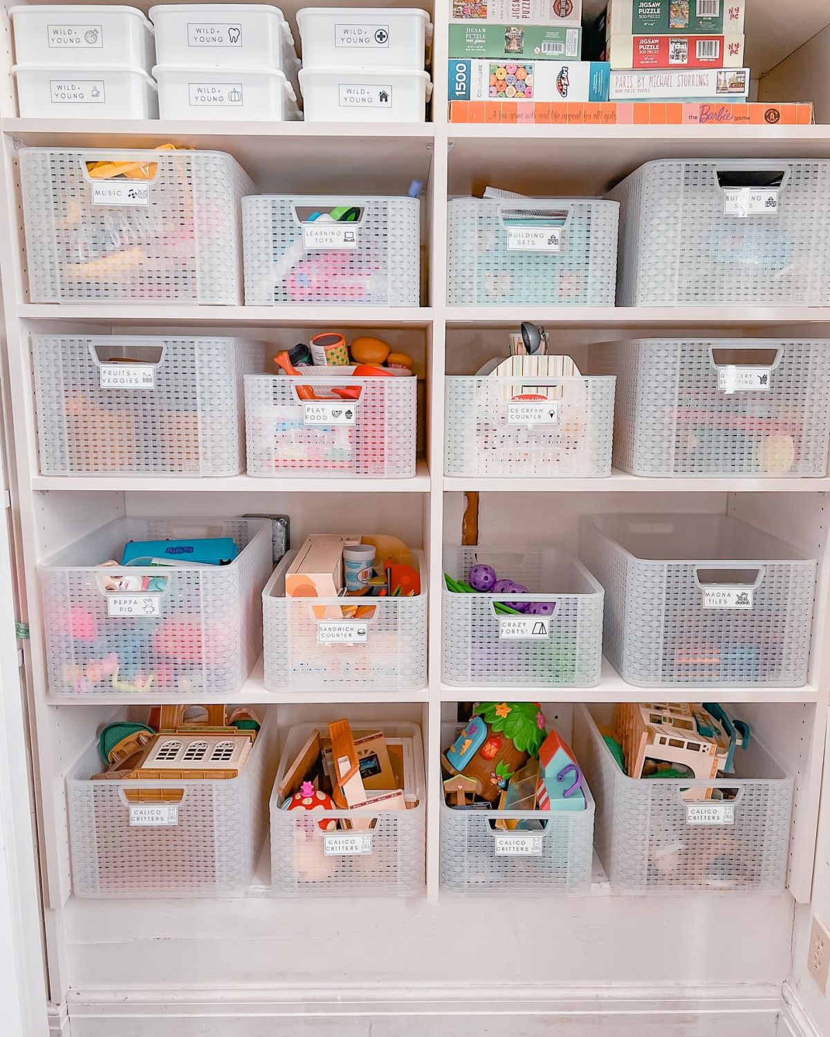 18. Open Toy Storage Bins