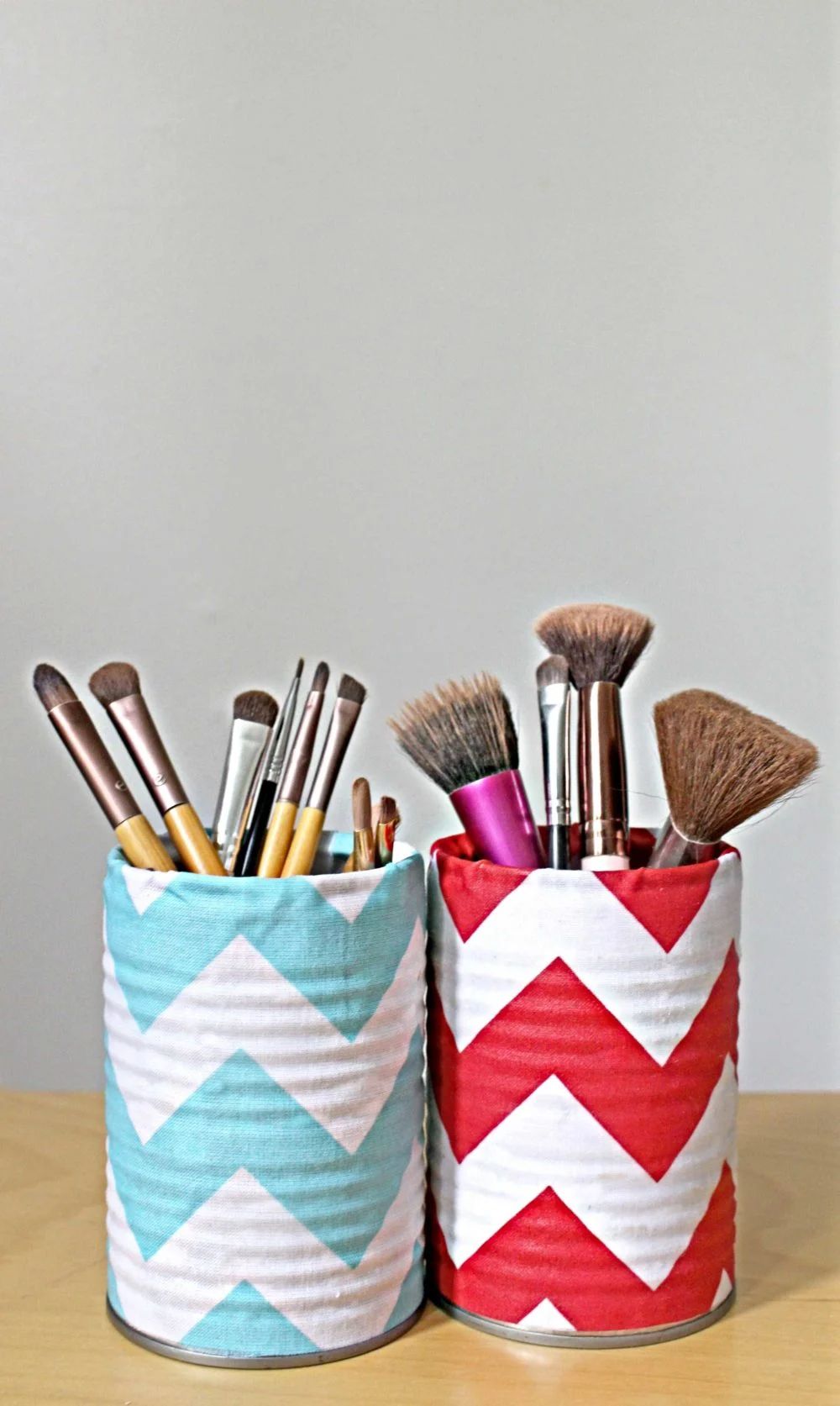 Tin Cans Makeup Holder