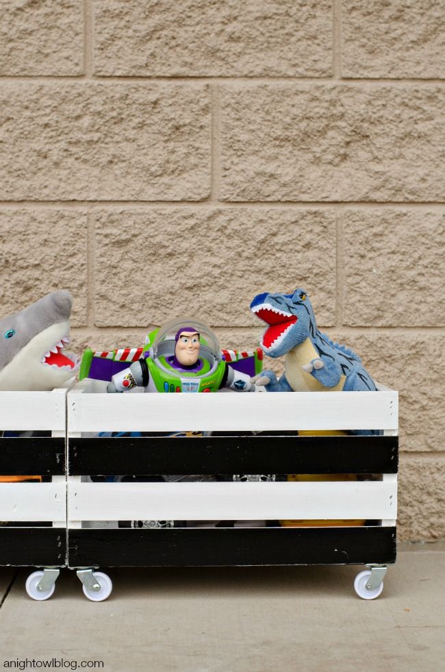 21. DIY Wooden Crate Toy Box