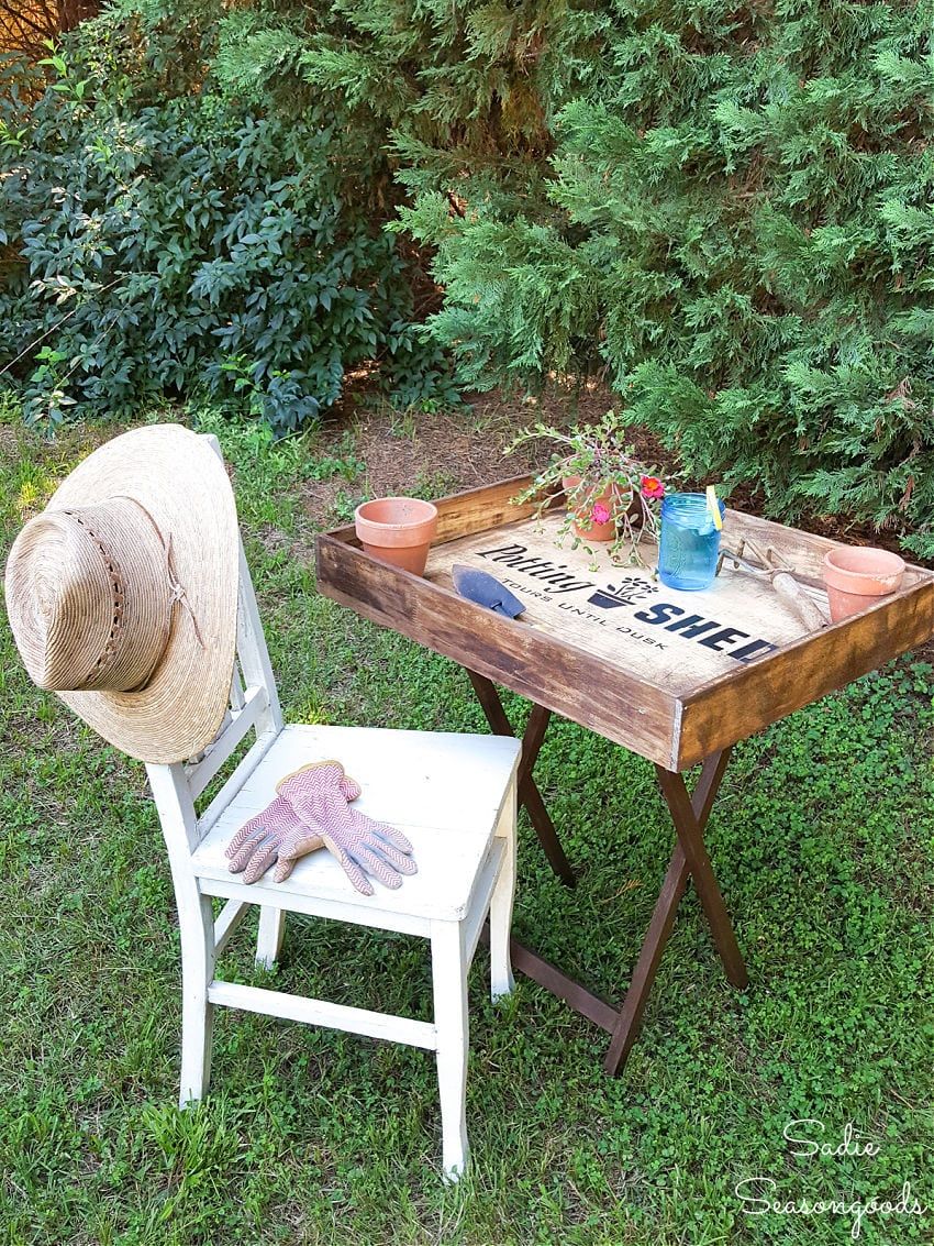 21. Portable Potting Bench