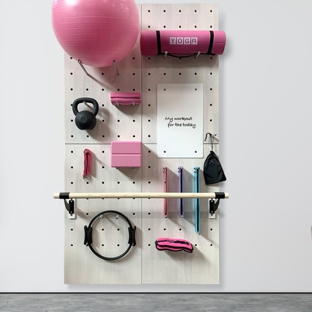 5. Fitness Pegboard Wall