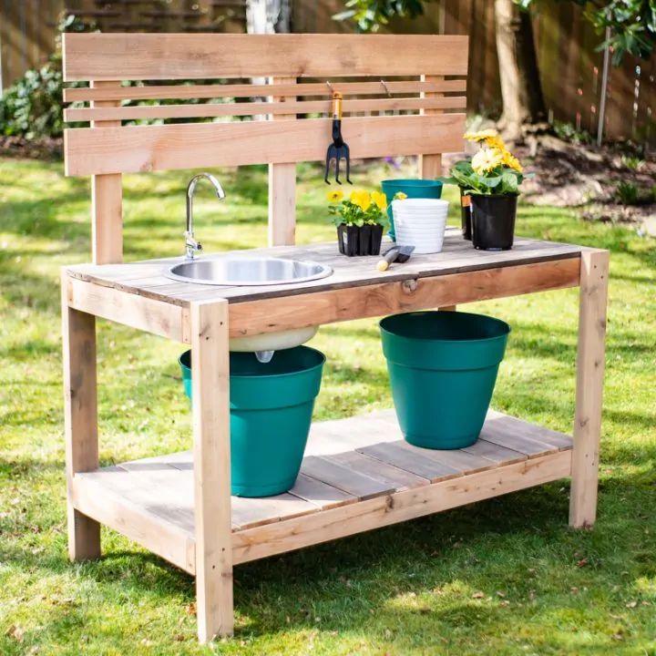 6. Potting Bench with Sink