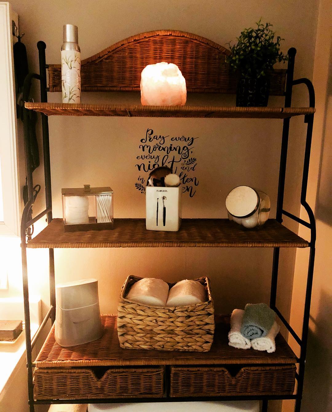 6. Rattan Shelves