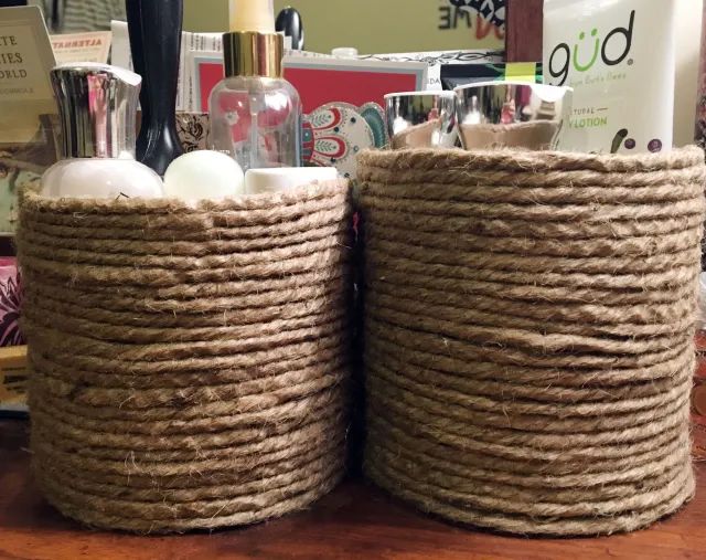 6. Rope Vanity Organizer