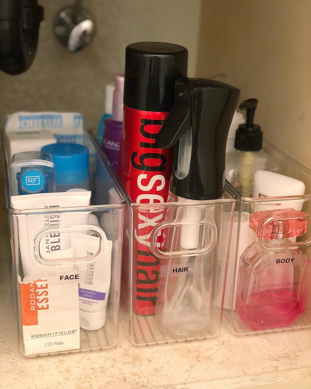 7. Acrylic Storage Bins