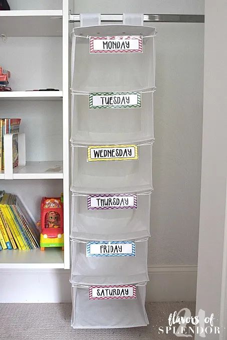 7. Kids Daily Clothes Organizer