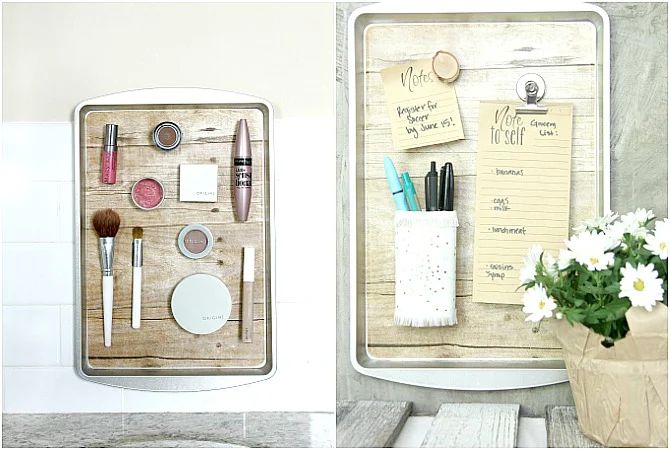 Magnetic Organizer from a Cookie Sheet