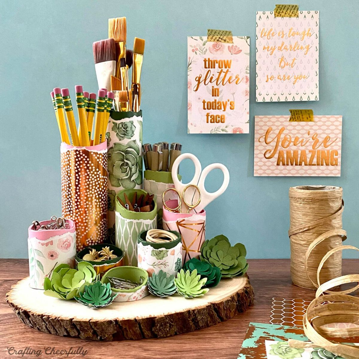 8. DIY Desktop Organizer