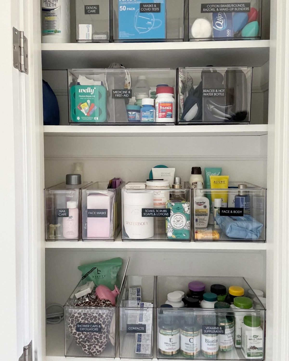 9. Acrylic Storage Bins