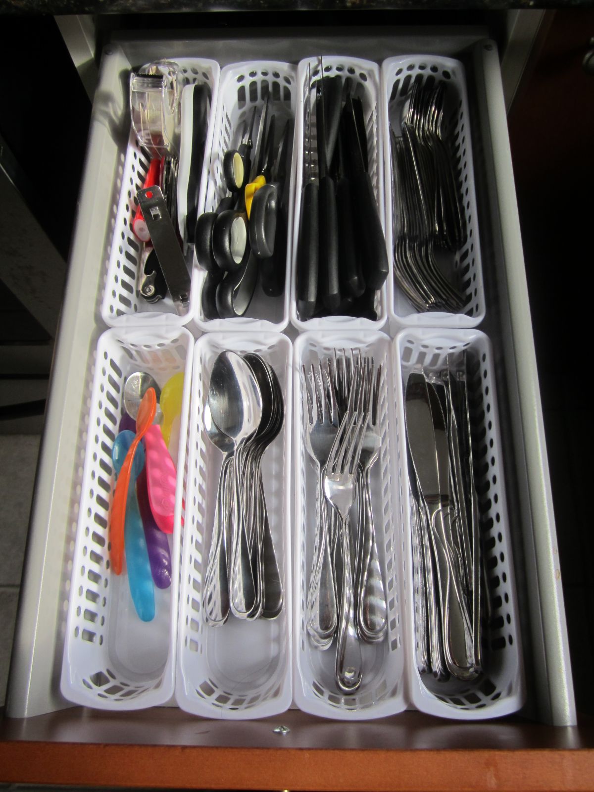 Dollar Store Basket Cutlery Trays