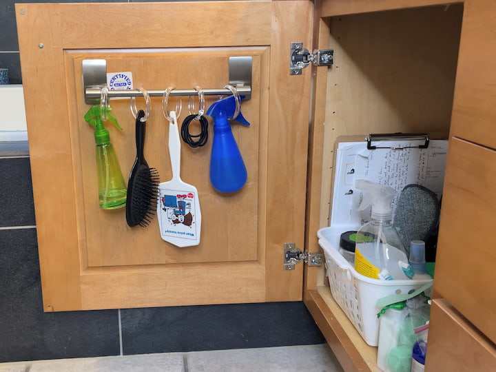 Cabinet Door Organizing