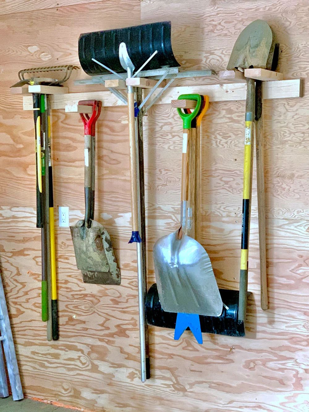 Simple Wooden Garden Tool Rack
