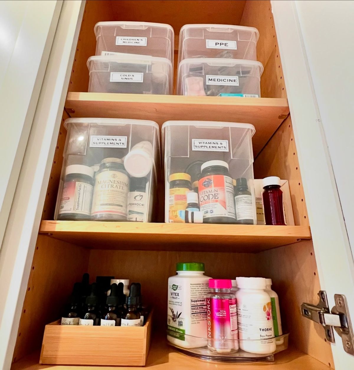 Lazy Susan Medicine Storage