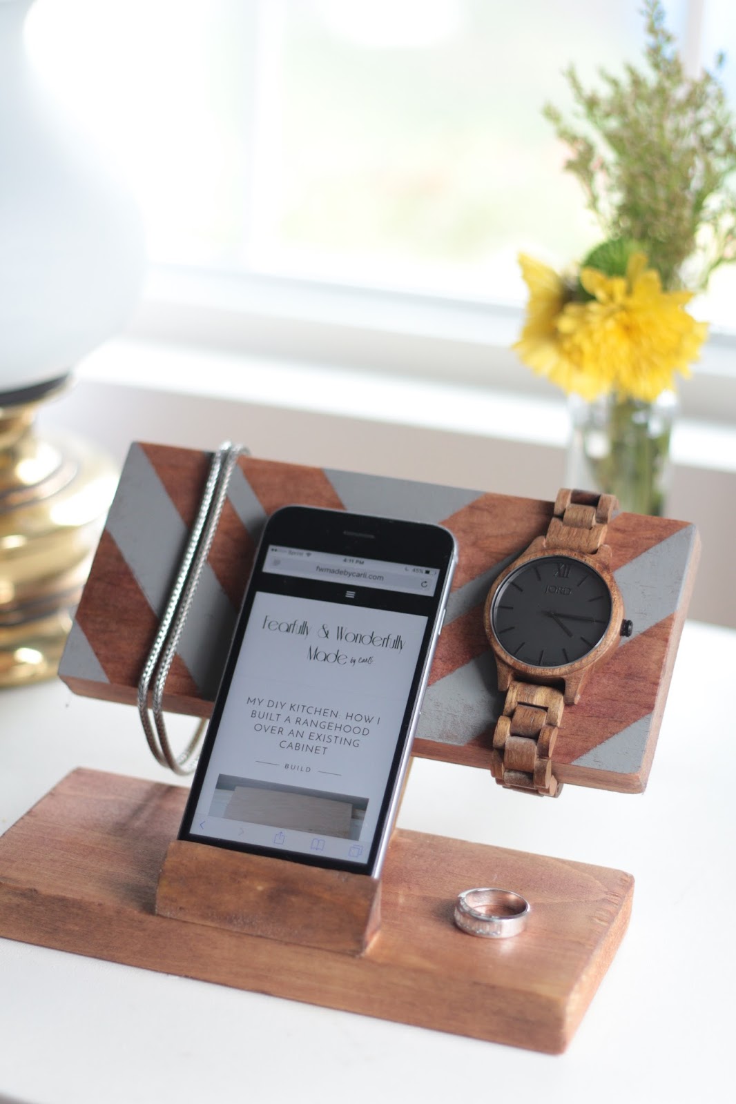 DIY Accessory Holder and Charging Station