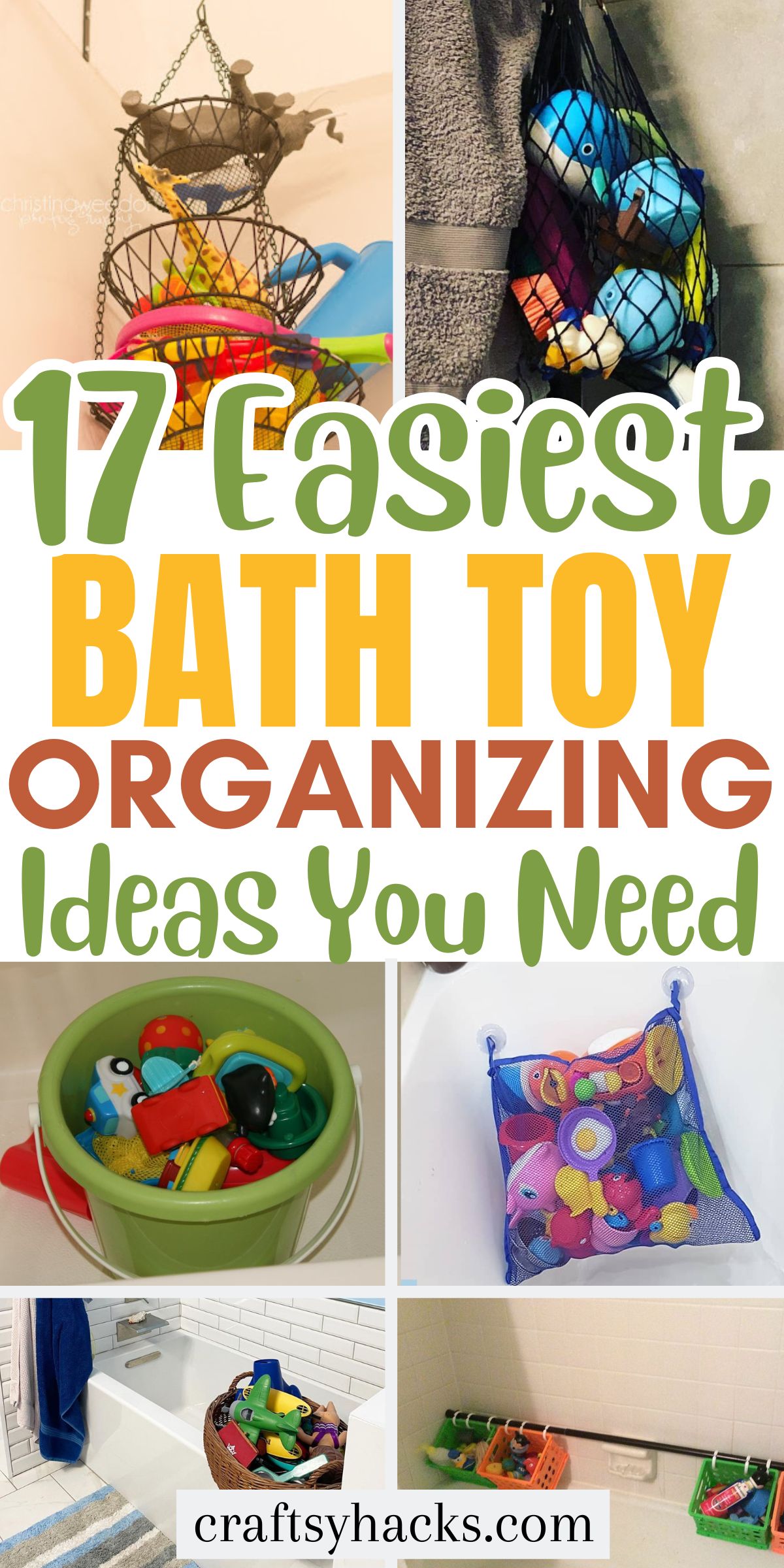 organizing ideas for bath toys