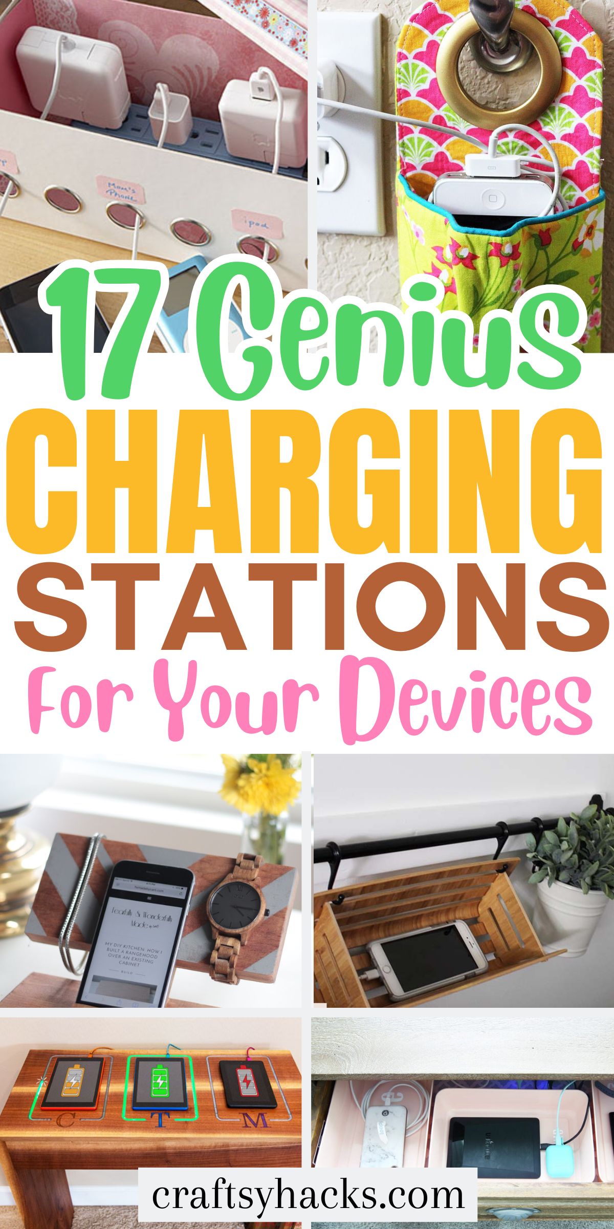 organized charging station ideas