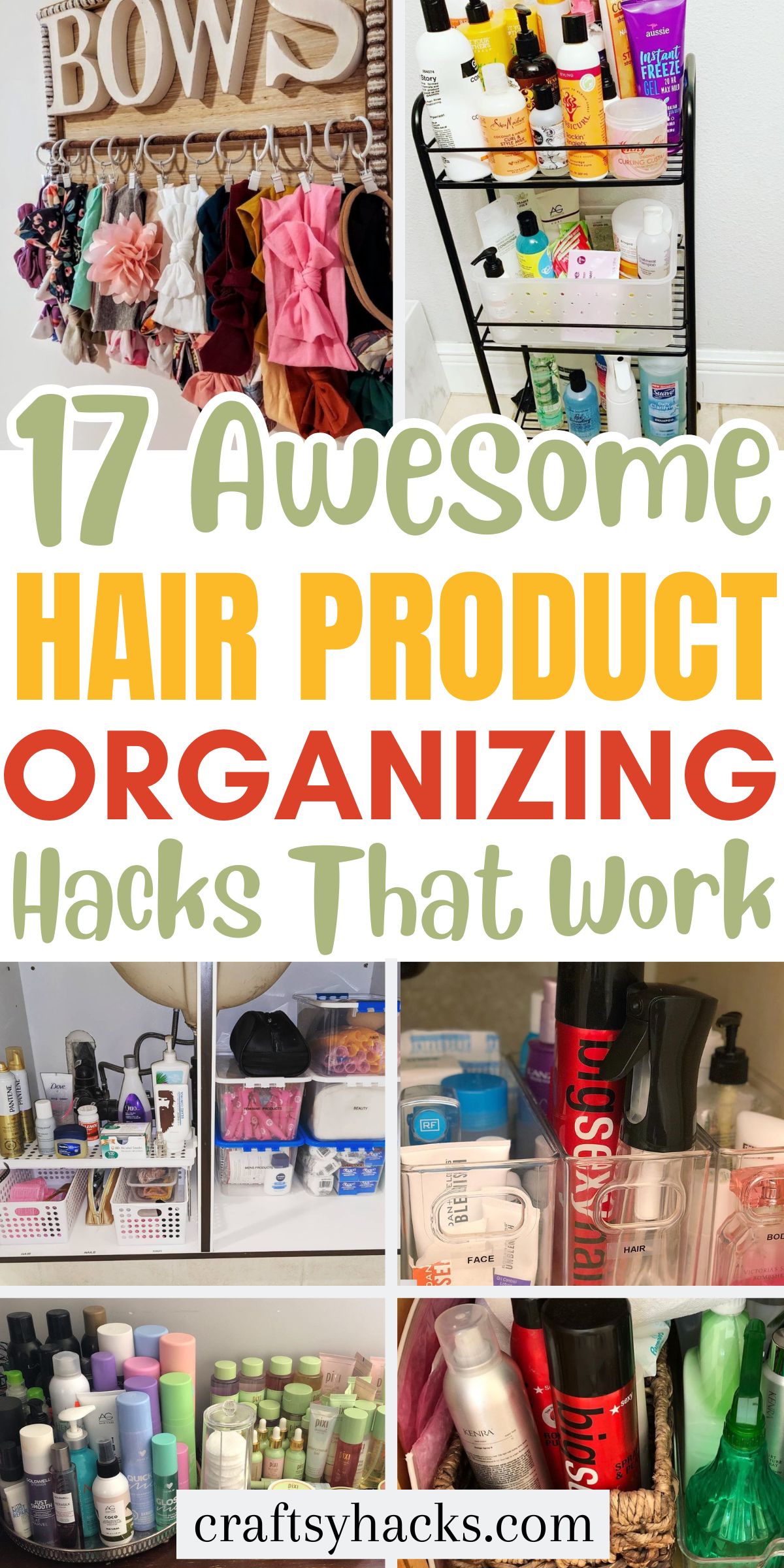 hair product organizing ideas