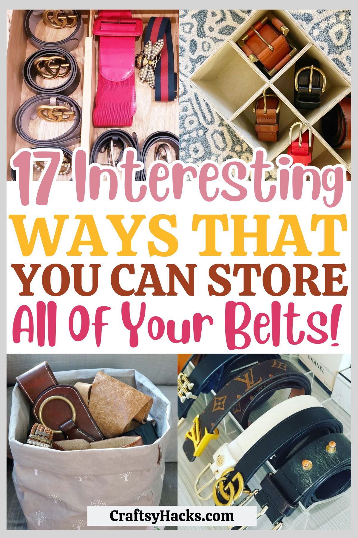 ways to store belts