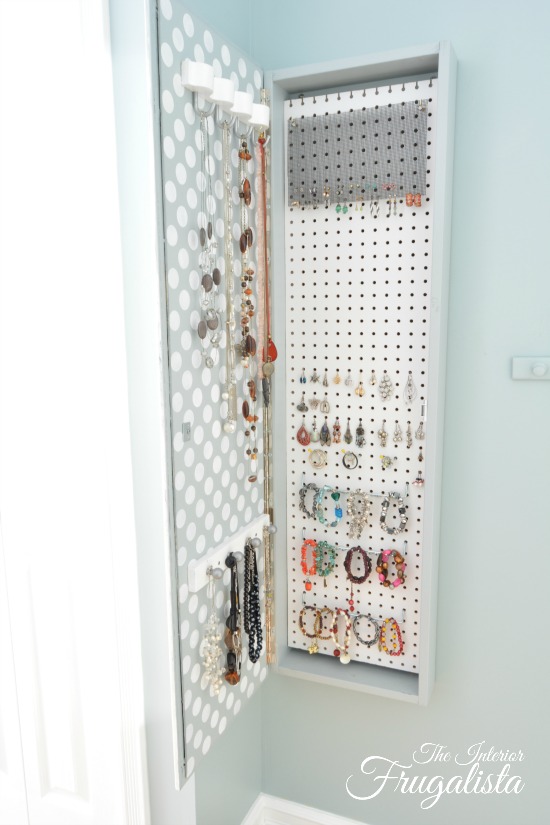 Mirrored Wall Mount Jewelry Cabinet