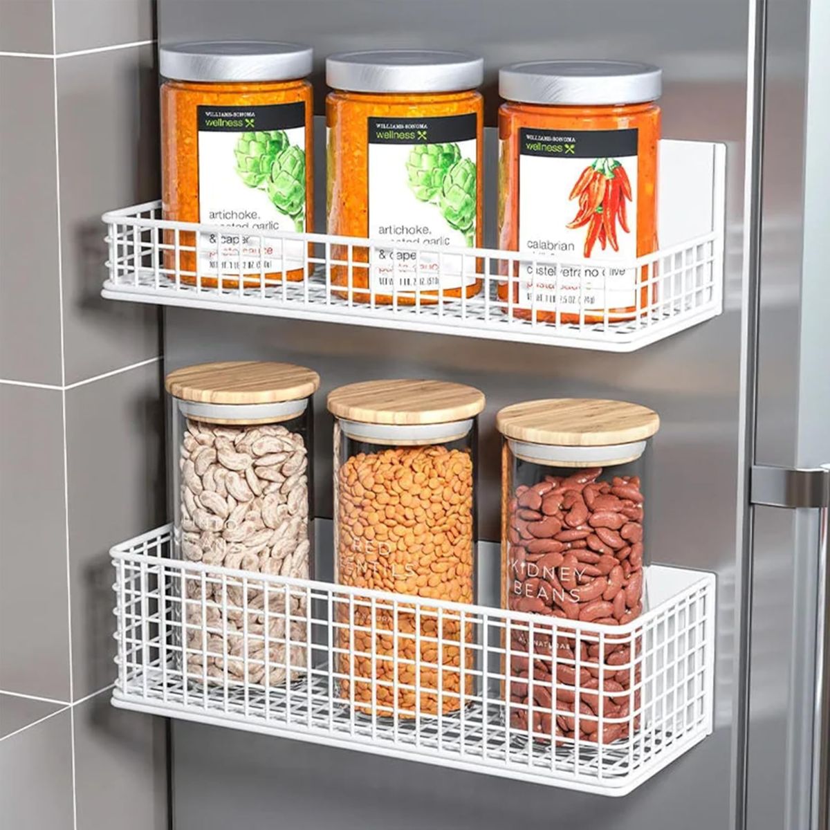 Magnetic Fridge Organizer Basket