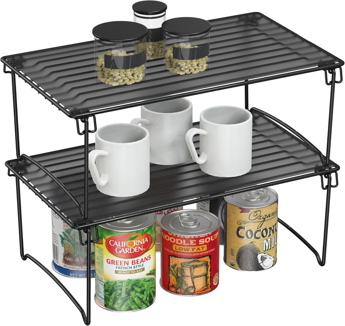 Stackable Cabinet Shelf Organizer