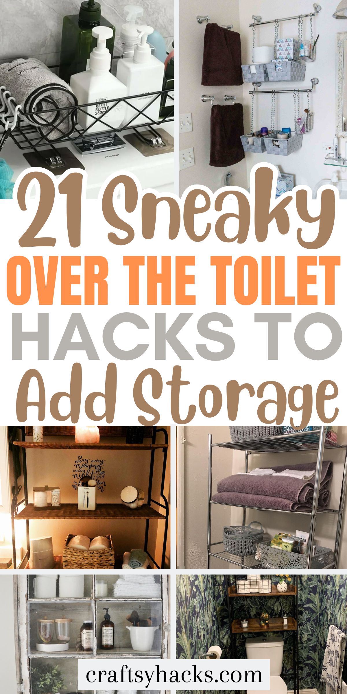 Over the Toilet Storage Hacks