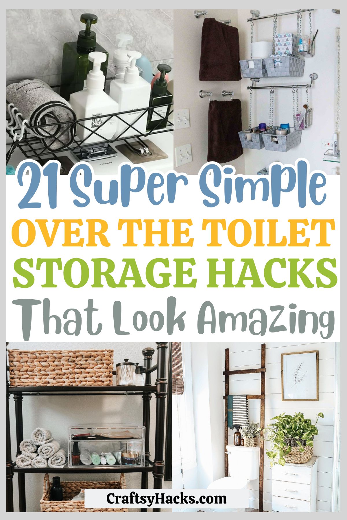 over the toilet storage and organization