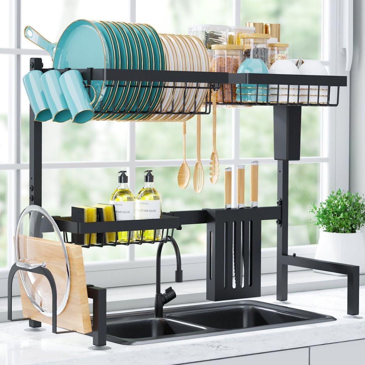 Large Over the Sink Dish Drying Rack