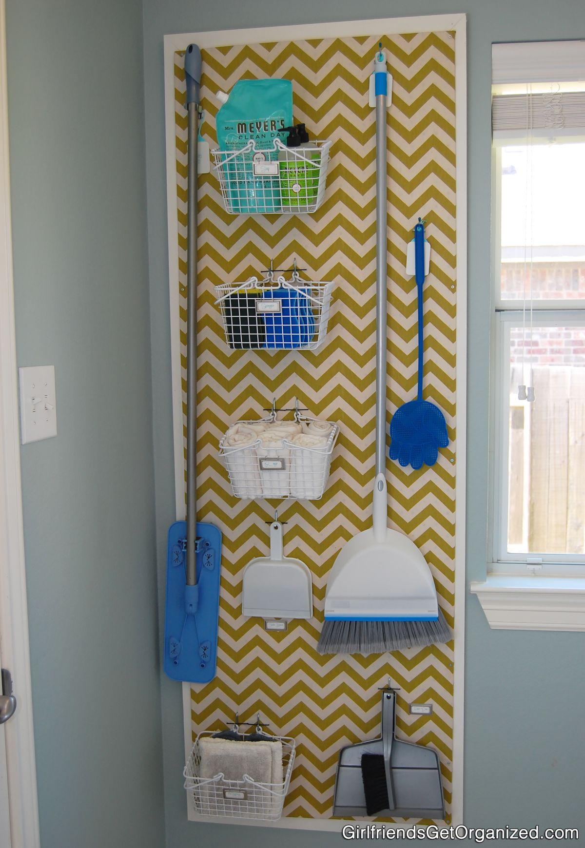 Pegboard Broom Organizer