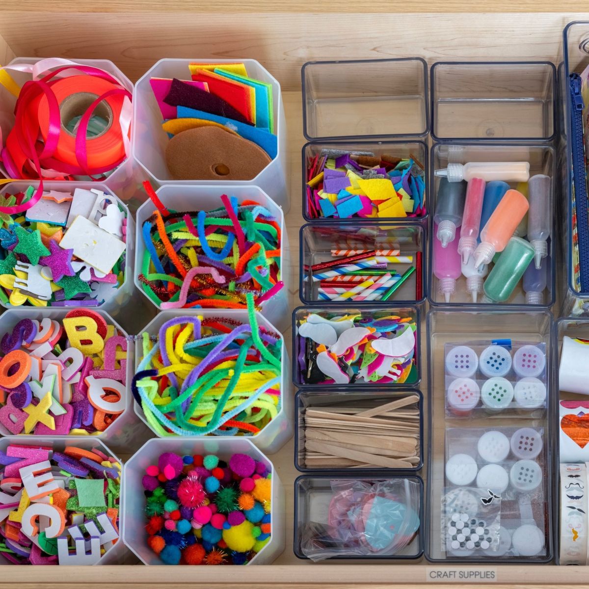 Categorize Kids Craft Supplies