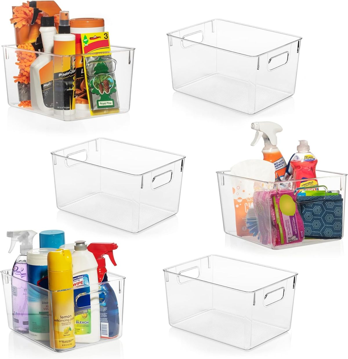 Clear Plastic Storage Bins