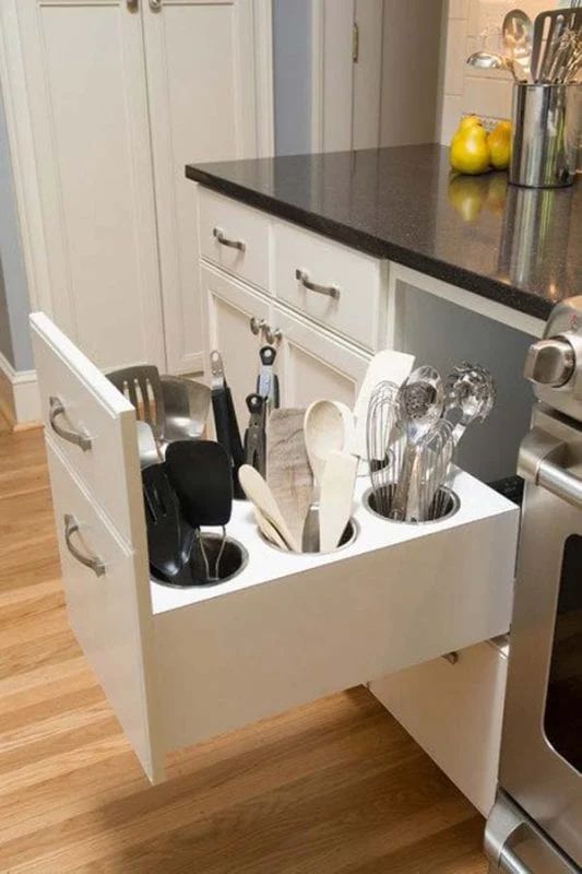 DIY Upright Utensil Drawer Organizer