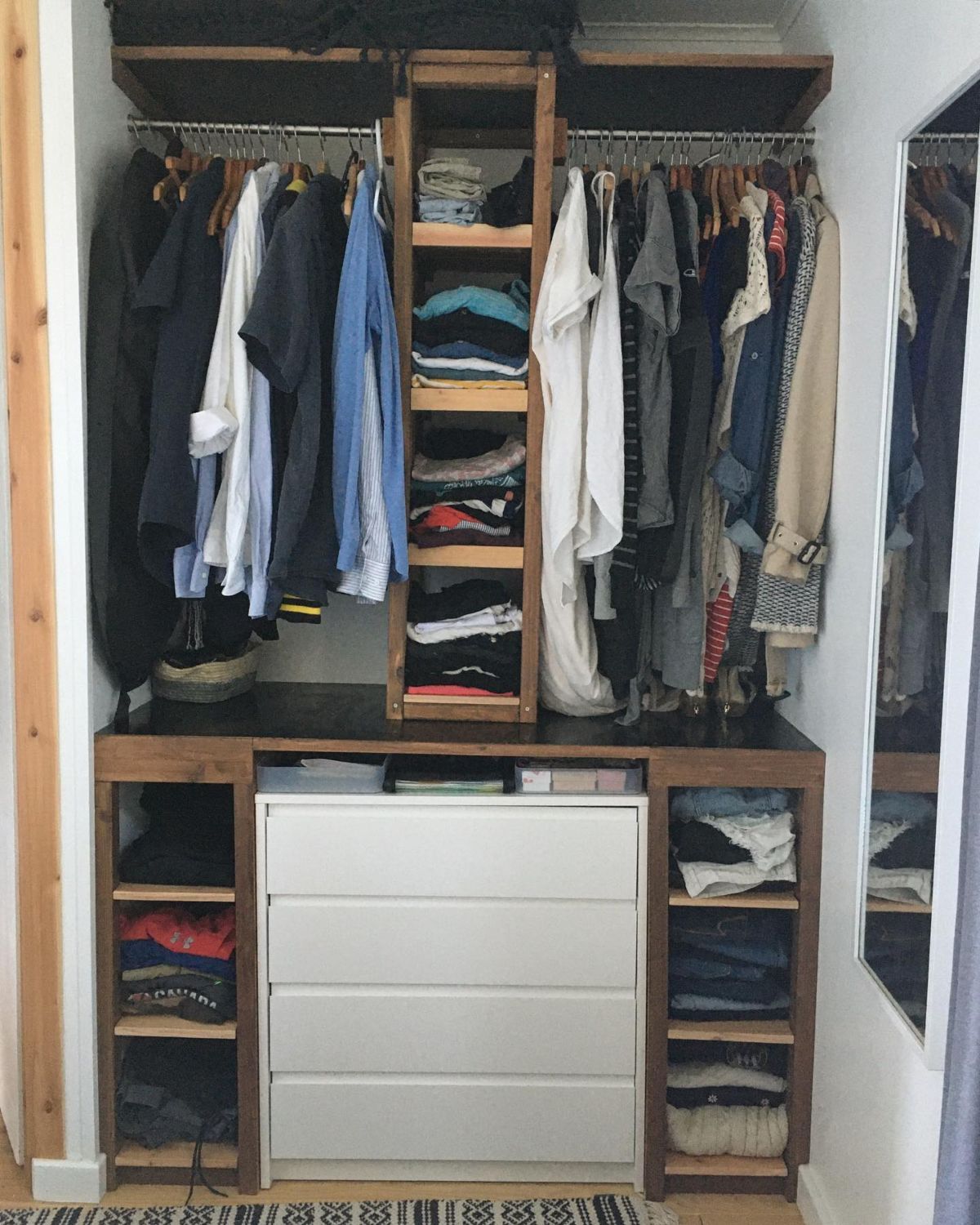 Shelves to Separate His and Hers Sides