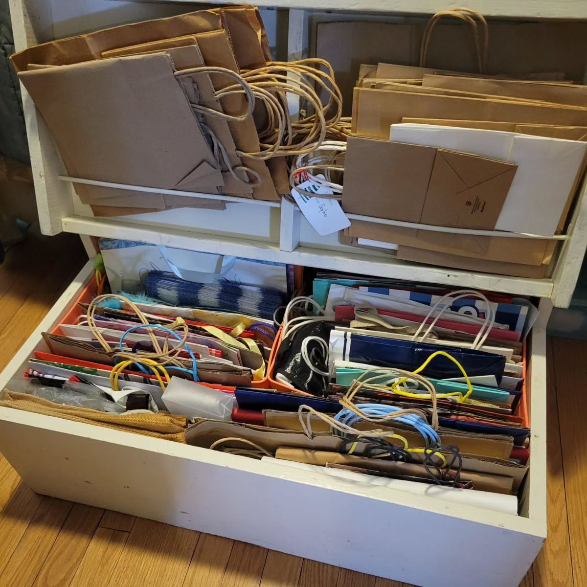 Store Gift Bags in Toy Box