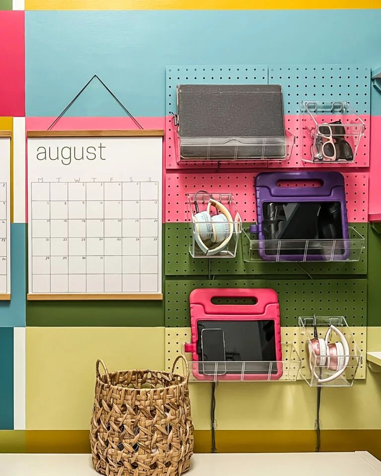 Pegboard Charging Station