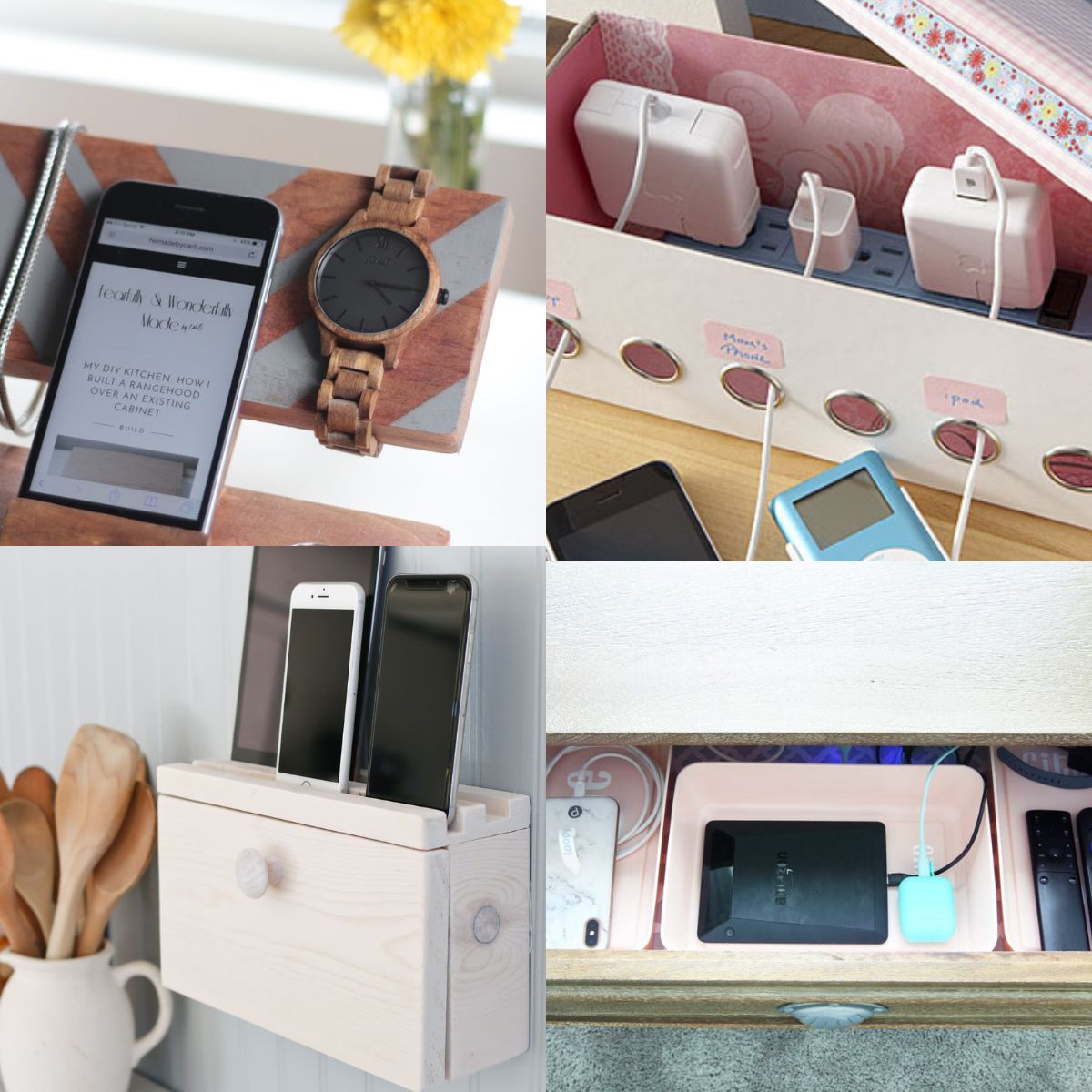 17 Easy Organized Charging Station Ideas