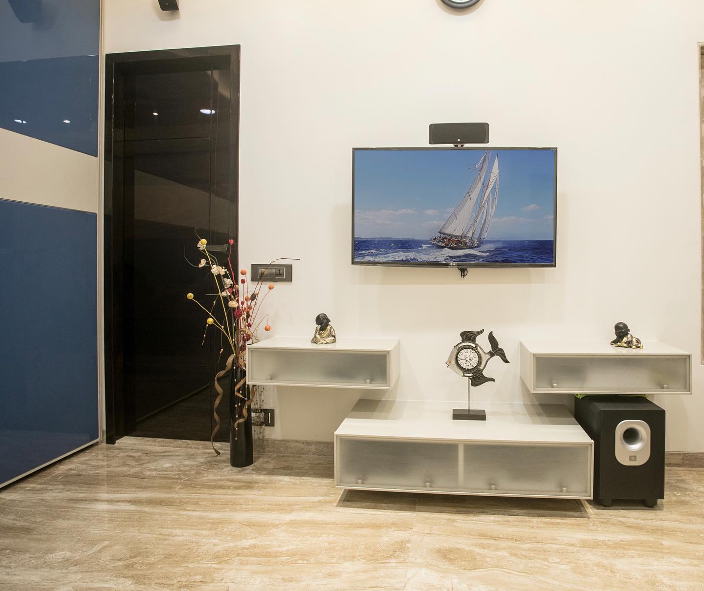 13. Floating Media Cabinets