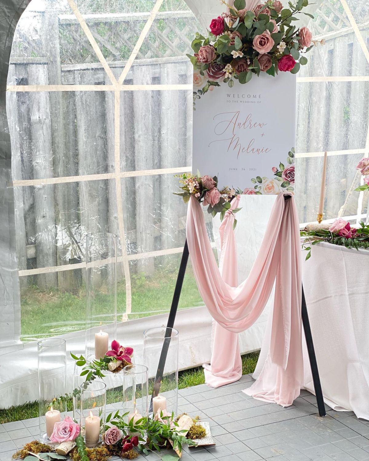 15. Elegant Welcome Sign