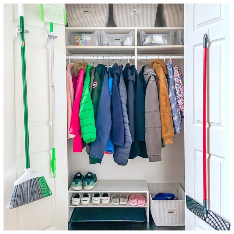 21 Ways to Organize Your Coat Closet Like a Pro - Craftsy Hacks