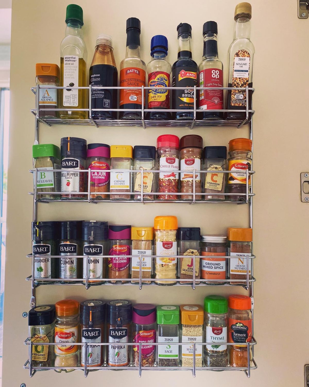 18. Wall Mounted Spice Rack