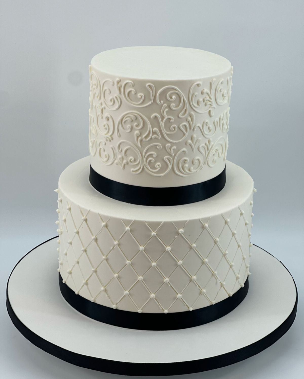 20. Monochrome Quilting and Scrollwork