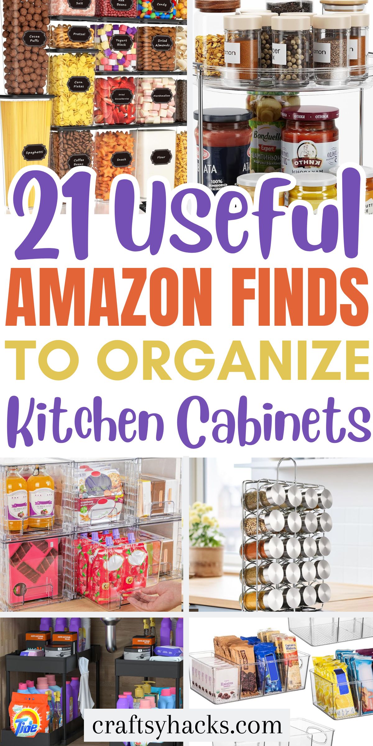 Amazon Finds To Organize Kitchen Cabinets