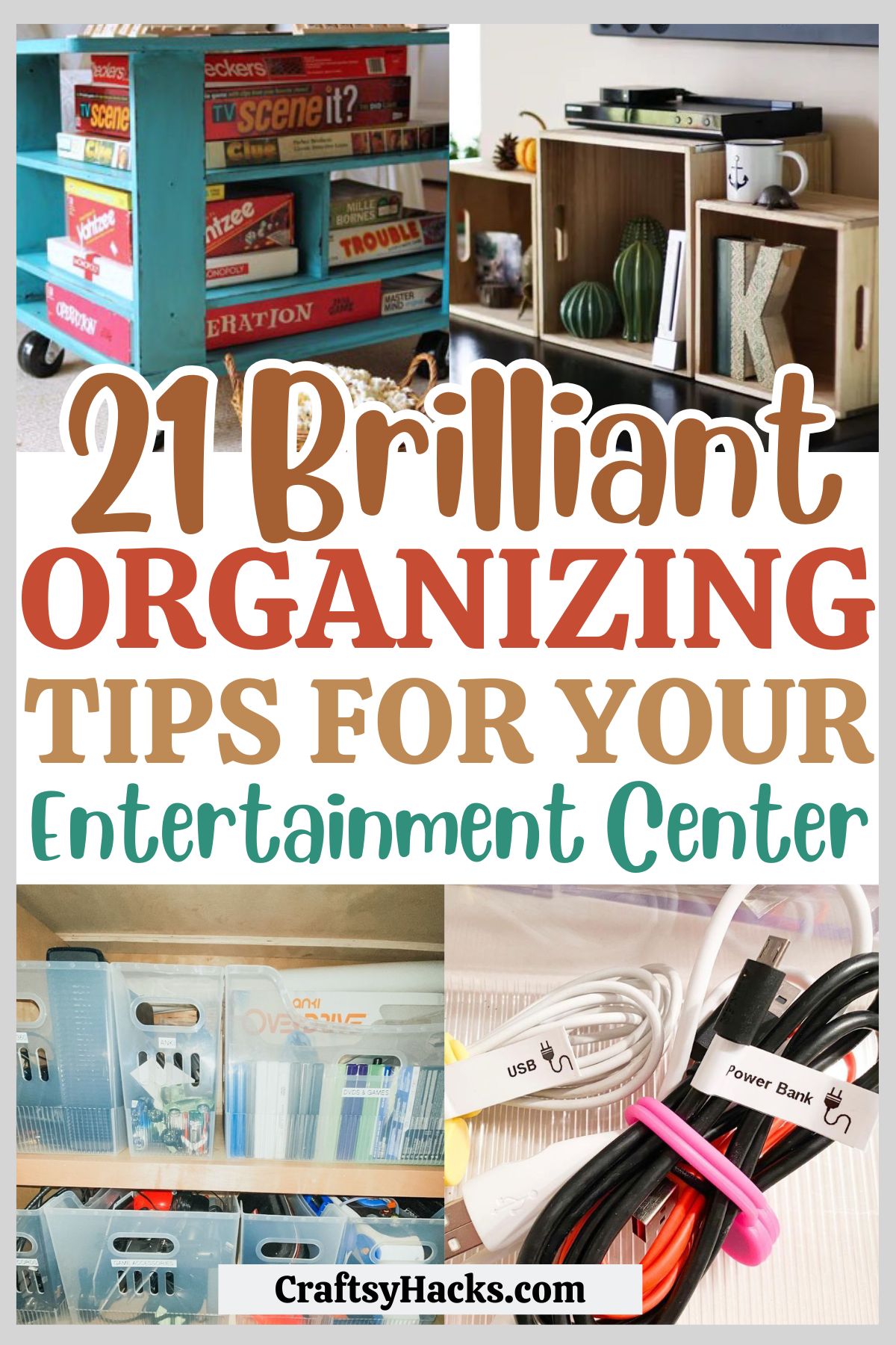 organizing tips for entertainment center